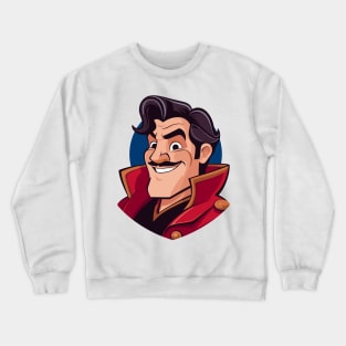 Gaston comic character face Crewneck Sweatshirt